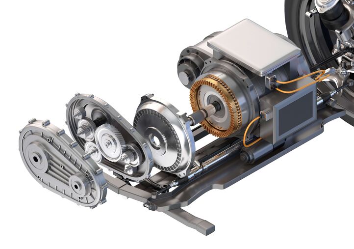 Beispiel von Komponenten eines Elektromotors, die eine gründliche allseitige Reinigung bedürfen